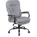 Boss Office Products Boss Big and Tall Office Chair with Arms and Pillow Top - Vinyl - High Back - Gray B991-GY